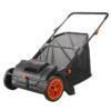 VEVOR Push Lawn Sweeper – Heavy-Duty Leaf & Grass Collector with Mesh Hopper Bag, Spinning Brushes & Durable Steel Frame